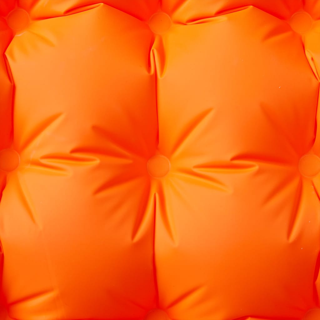 Kampeermatras met kussen zelfopblazend 1-persoons oranje - AllerleiShop