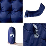 Kampeermatras met kussen zelfopblazend 1-persoons marineblauw - AllerleiShop