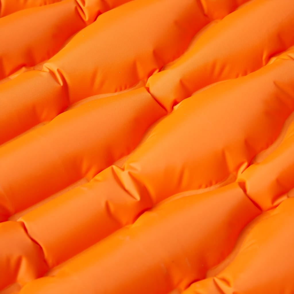 Kampeermatras met kussen zelfopblazend 1-persoons oranje - AllerleiShop