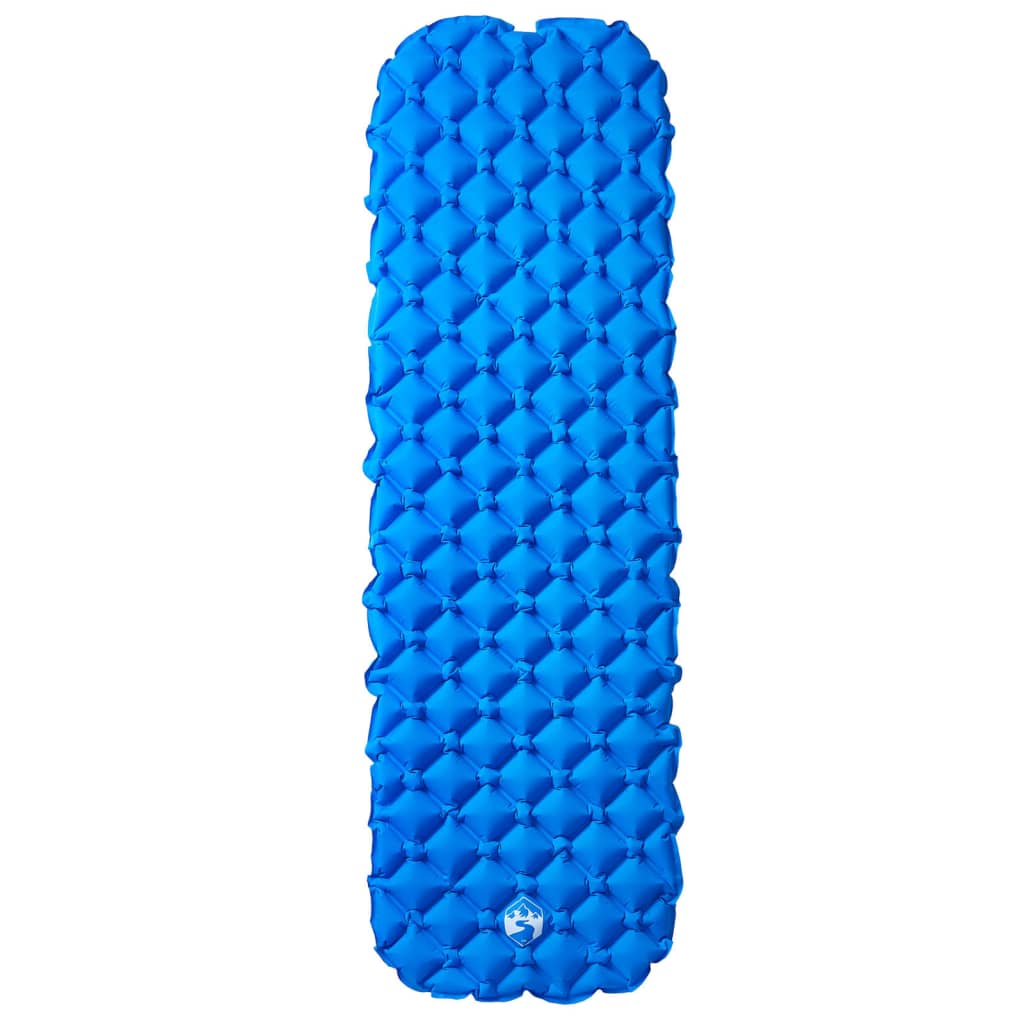 Kampeermatras opblaasbaar 190x58x6 cm 1-persoons blauw - AllerleiShop