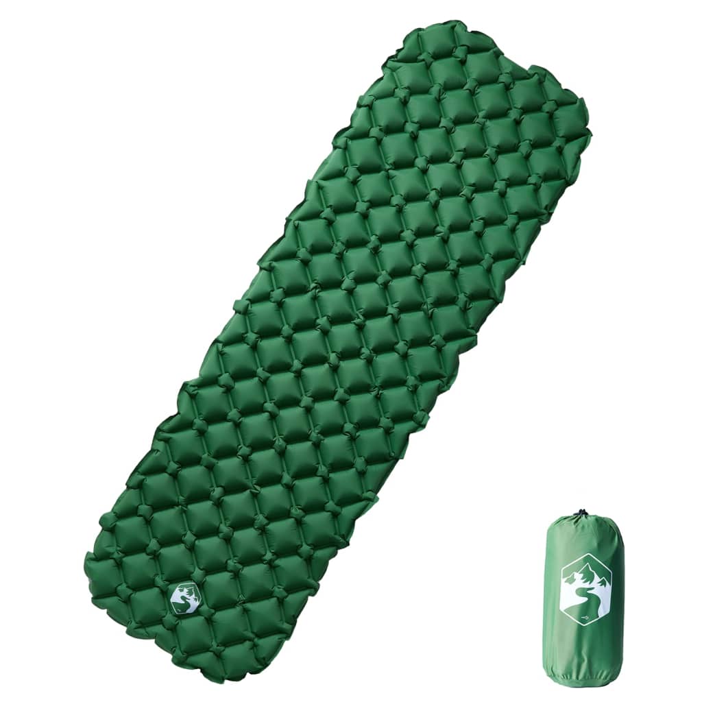 Kampeermatras opblaasbaar 190x58x6 cm 1- persoons groen - AllerleiShop