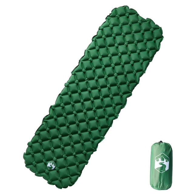 Kampeermatras opblaasbaar 190x58x6 cm 1- persoons groen - AllerleiShop