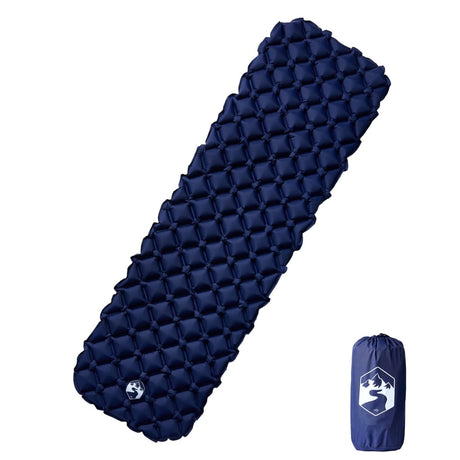 Kampeermatras opblaasbaar 190x58x6 cm 1-persoons marineblauw - AllerleiShop