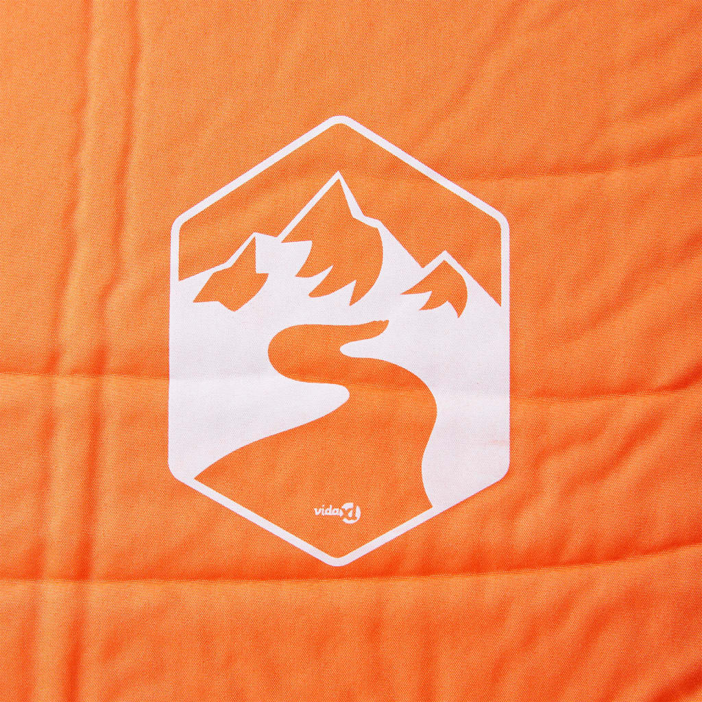 Kampeermatras met kussen zelfopblazend 1-persoons oranje - AllerleiShop