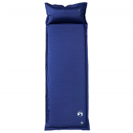 Kampeermatras met kussen zelfopblazend 1-persoons marineblauw - AllerleiShop