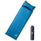 Kampeermatras met kussen zelfopblazend 1-persoons turquoise - AllerleiShop