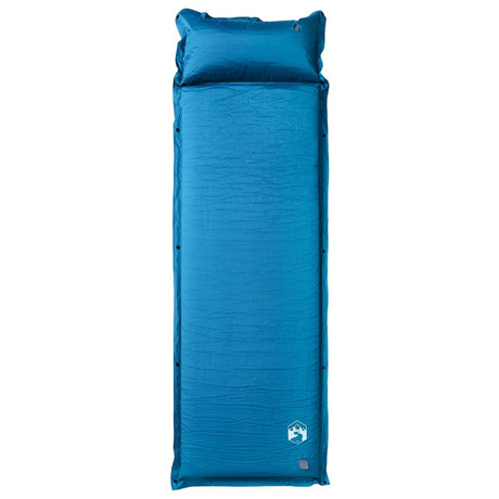 Kampeermatras met kussen zelfopblazend 1-persoons turquoise - AllerleiShop