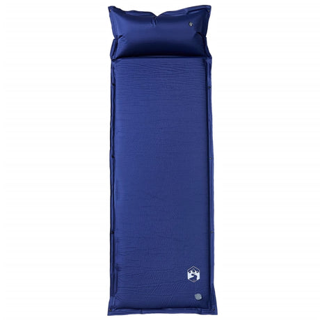 Kampeermatras met kussen zelfopblazend 1-persoons marineblauw - AllerleiShop