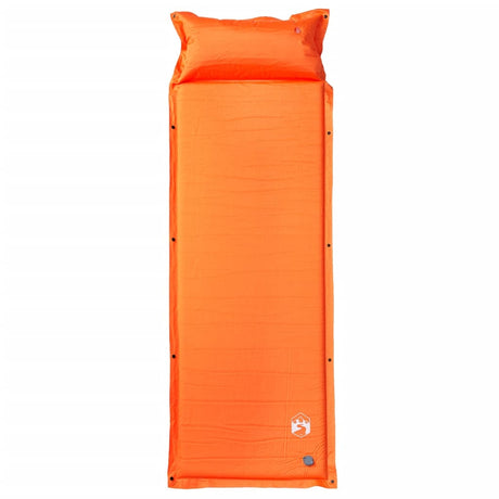 Kampeermatras met kussen zelfopblazend 1-persoons oranje - AllerleiShop