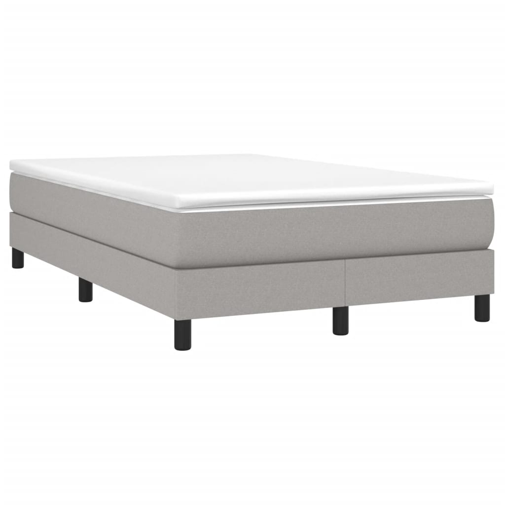 Boxspring met matras stof lichtgrijs 120x190 cm