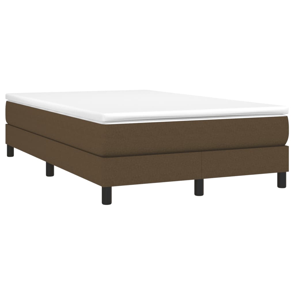 Boxspring met matras stof donkerbruin 120x190 cm