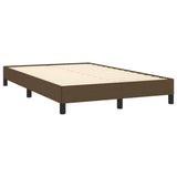 Boxspring met matras stof donkerbruin 120x190 cm