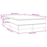 Boxspring met matras stof donkerbruin 120x190 cm