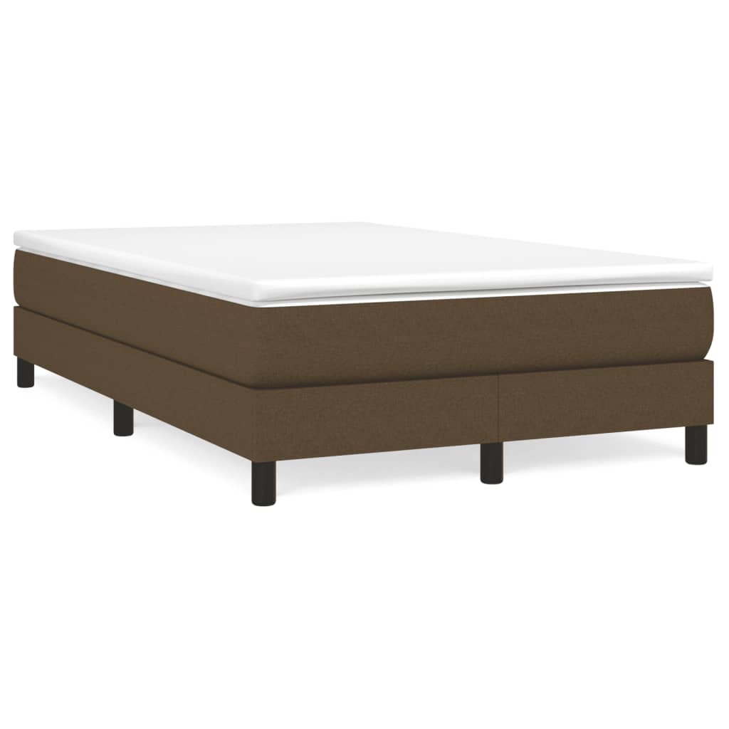 Boxspring met matras stof donkerbruin 120x190 cm