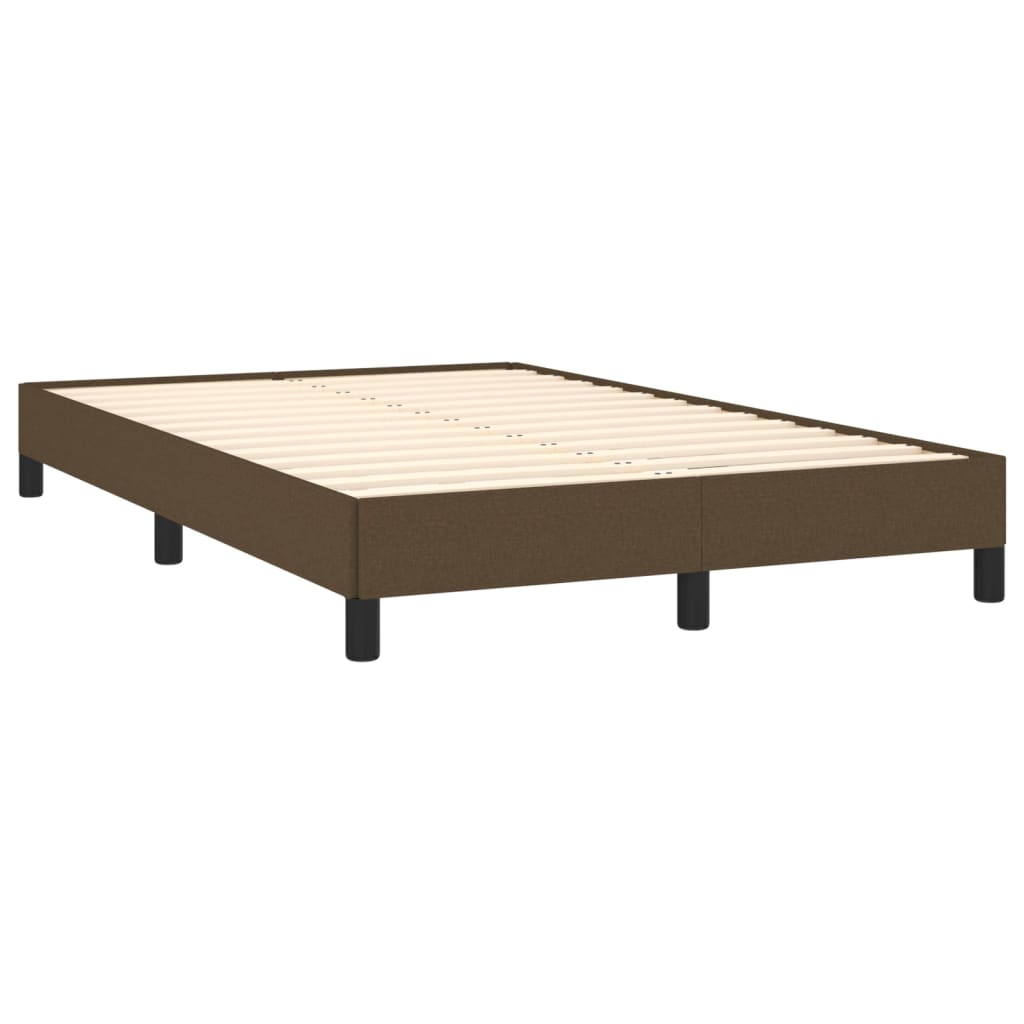 Boxspring met matras stof donkerbruin 120x190 cm