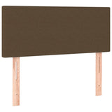 Boxspring met matras stof donkerbruin 120x190 cm