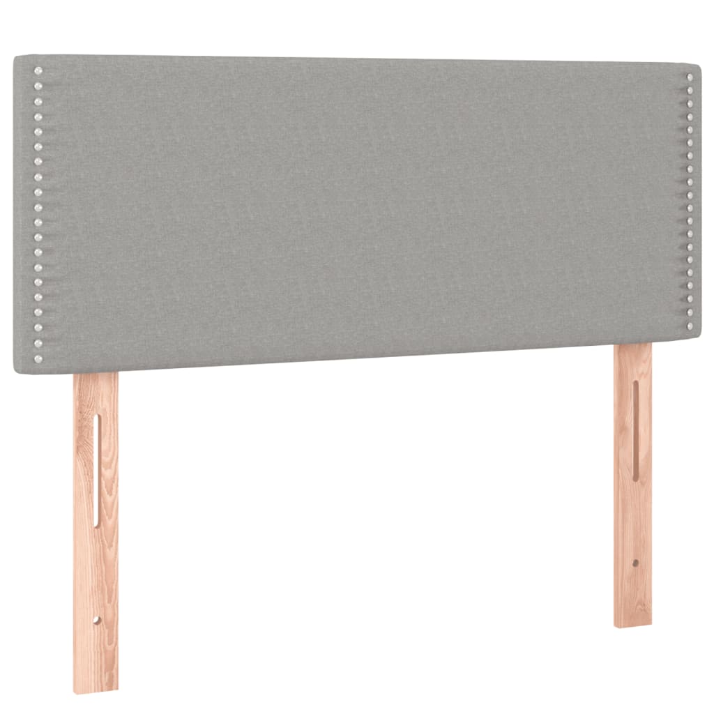 Boxspring met matras stof lichtgrijs 120x190 cm