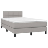 Boxspring met matras stof lichtgrijs 120x190 cm