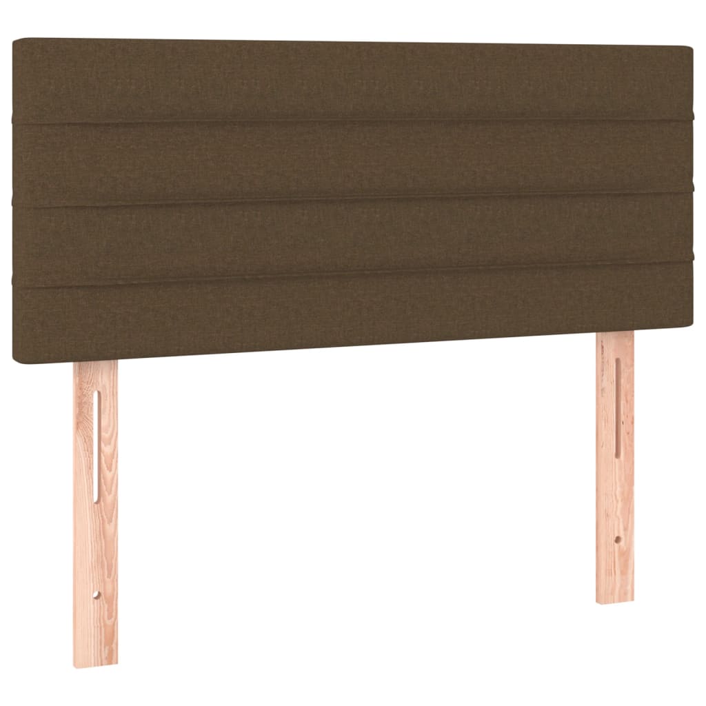 Boxspring met matras stof donkerbruin 120x190 cm