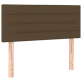 Boxspring met matras stof donkerbruin 120x190 cm