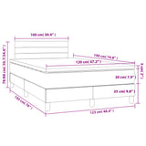 Boxspring met matras stof donkerbruin 120x190 cm