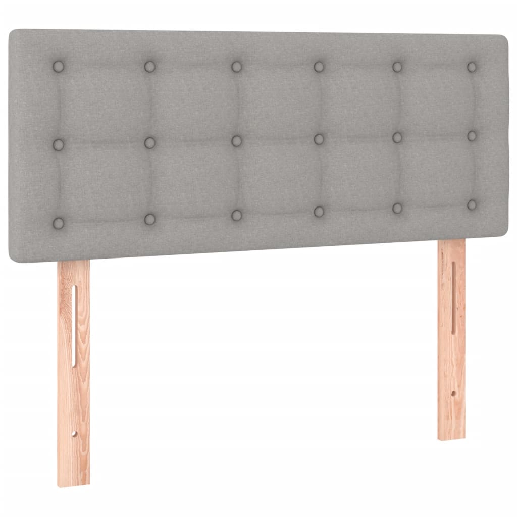 Boxspring met matras stof lichtgrijs 120x190 cm