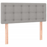 Boxspring met matras stof lichtgrijs 120x190 cm