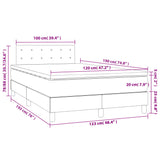 Boxspring met matras stof lichtgrijs 120x190 cm
