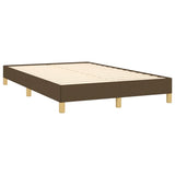 Boxspring met matras stof donkerbruin 120x190 cm