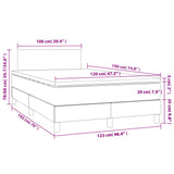 Boxspring met matras stof donkerbruin 120x190 cm
