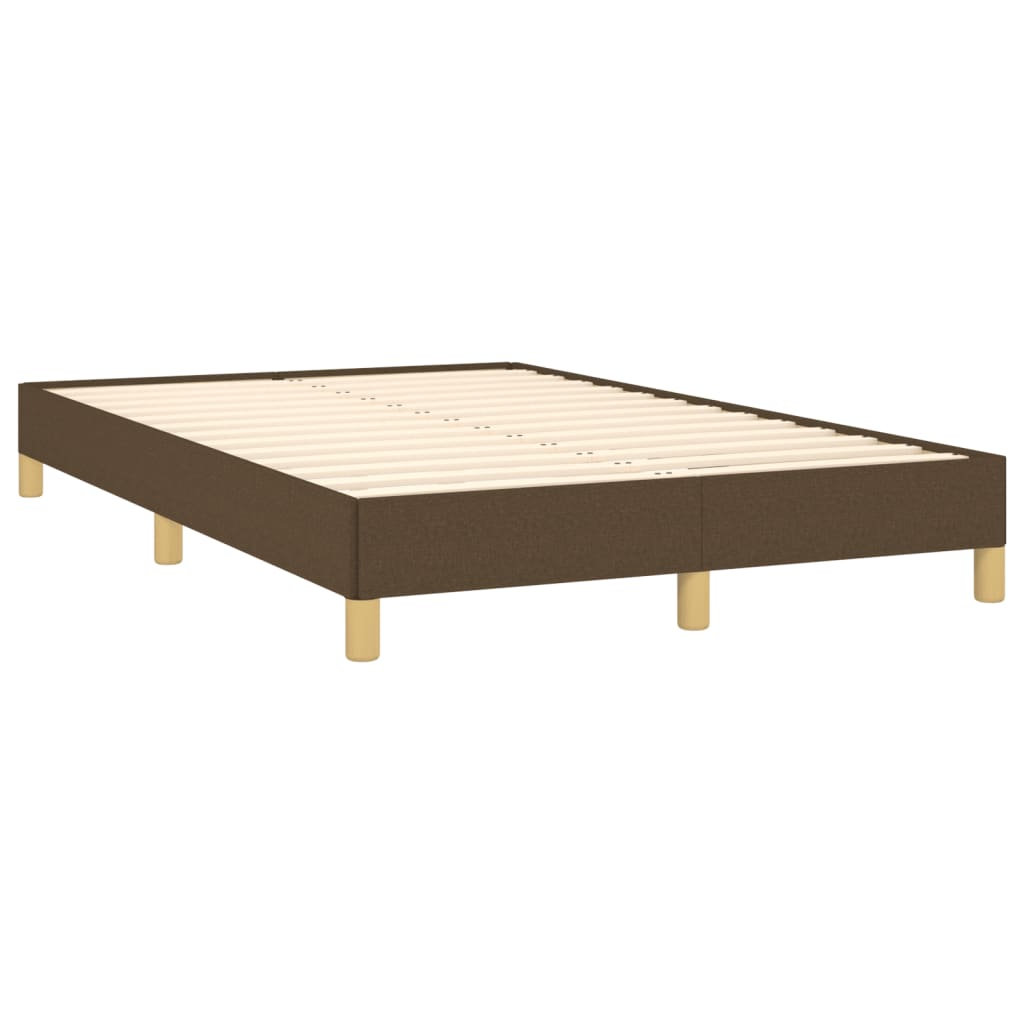 Boxspring met matras stof donkerbruin 120x190 cm