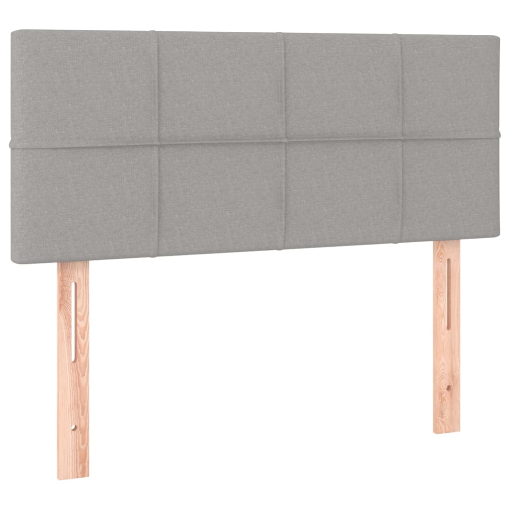 Boxspring met matras stof lichtgrijs 120x190 cm