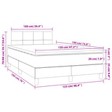 Boxspring met matras stof lichtgrijs 120x190 cm