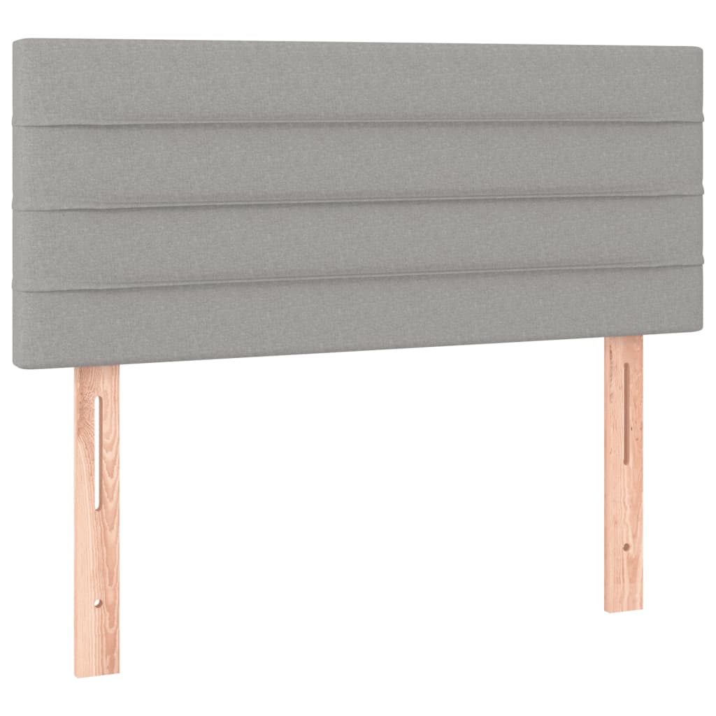 Boxspring met matras stof lichtgrijs 120x190 cm