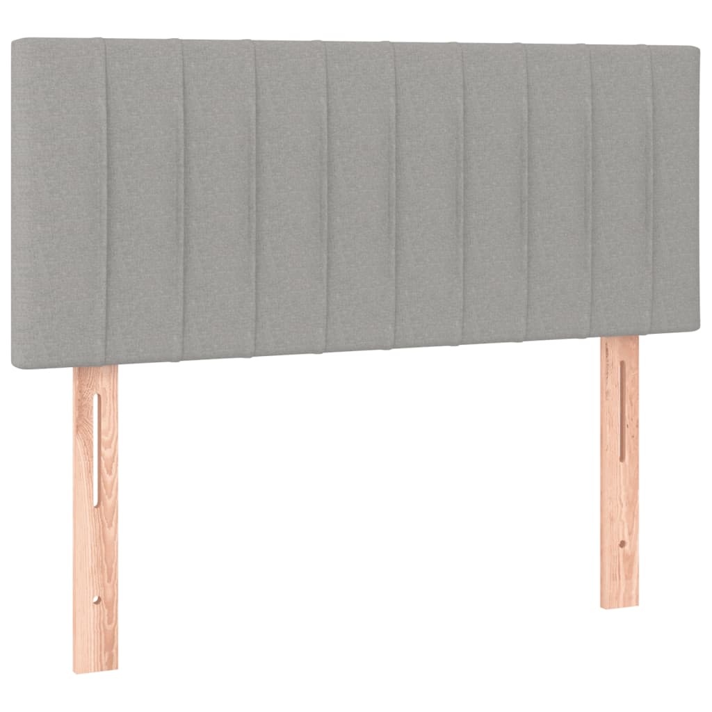 Boxspring met matras stof lichtgrijs 120x190 cm