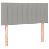 Boxspring met matras stof lichtgrijs 120x190 cm