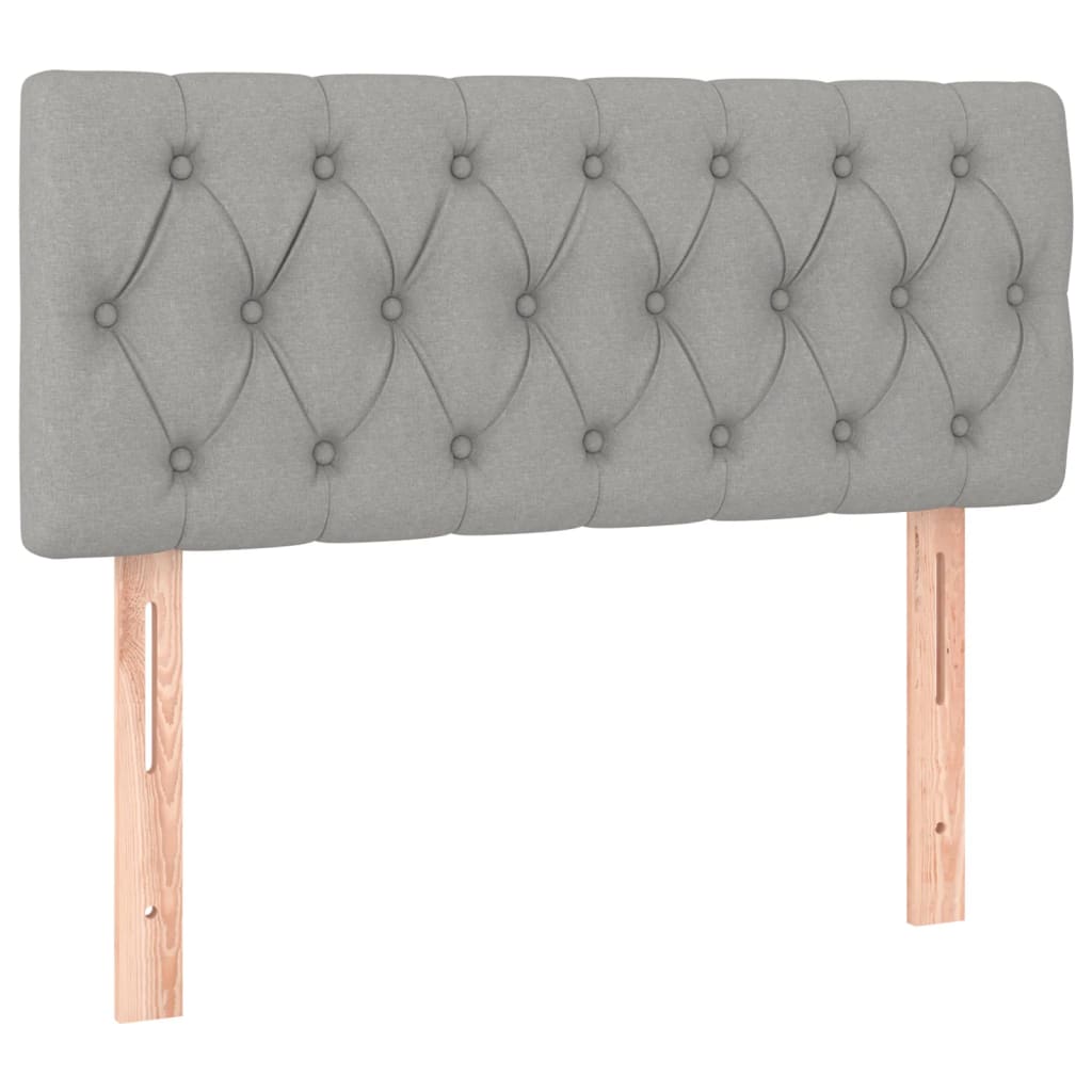 Boxspring met matras stof lichtgrijs 120x190 cm