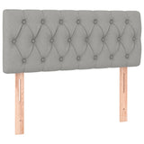 Boxspring met matras stof lichtgrijs 120x190 cm