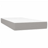 Boxspring met matras stof lichtgrijs 120x190 cm