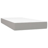 Boxspring met matras stof lichtgrijs 120x190 cm