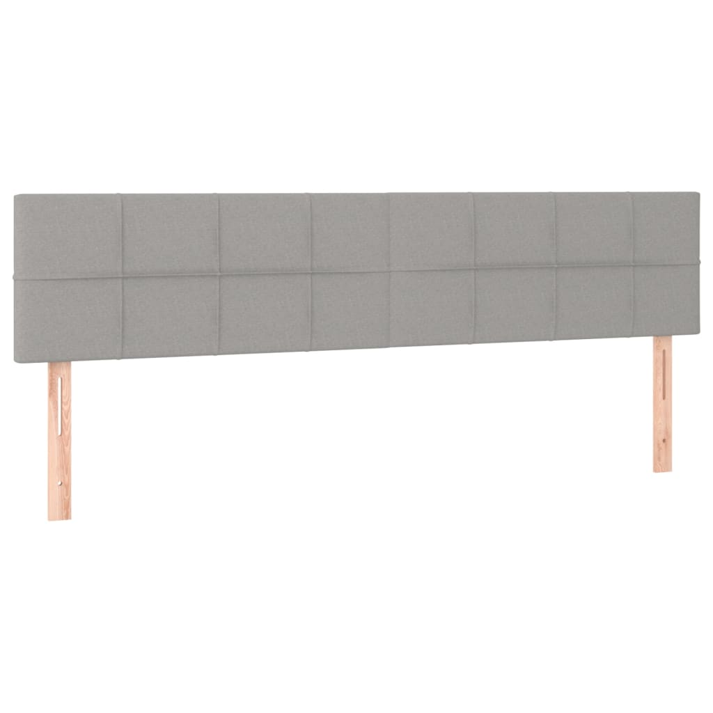 Boxspring met matras stof lichtgrijs 120x190 cm