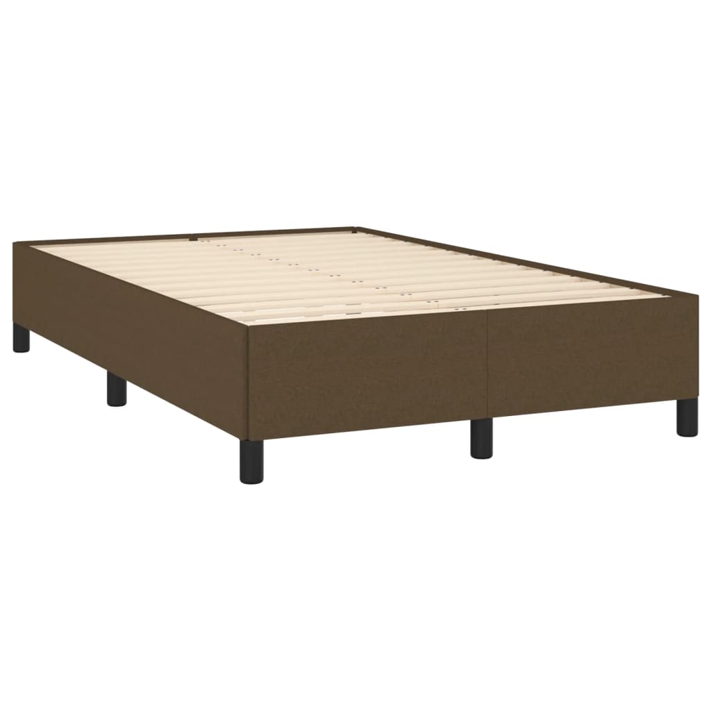Boxspring met matras stof donkerbruin 120x190 cm