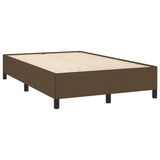 Boxspring met matras stof donkerbruin 120x190 cm