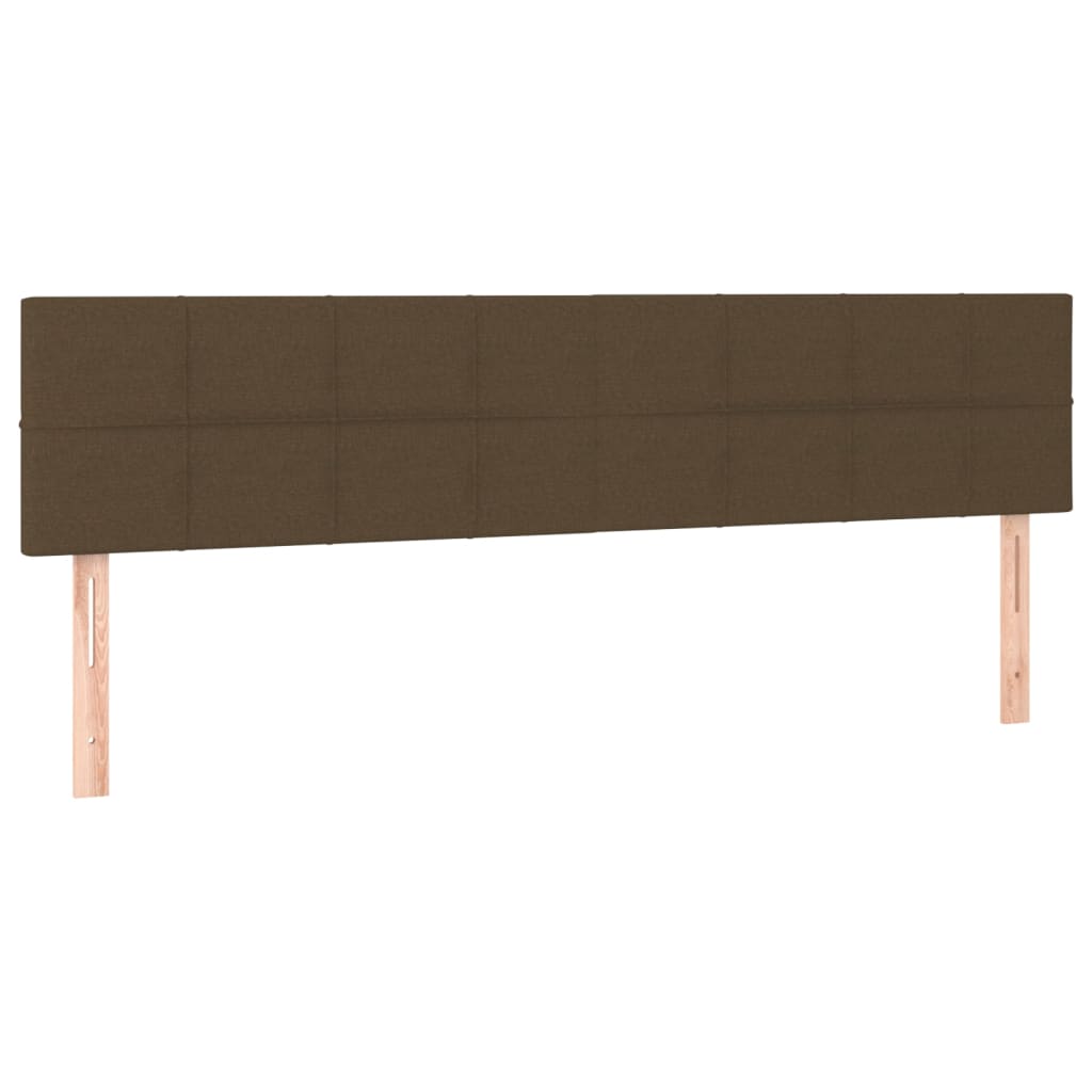 Boxspring met matras stof donkerbruin 120x190 cm