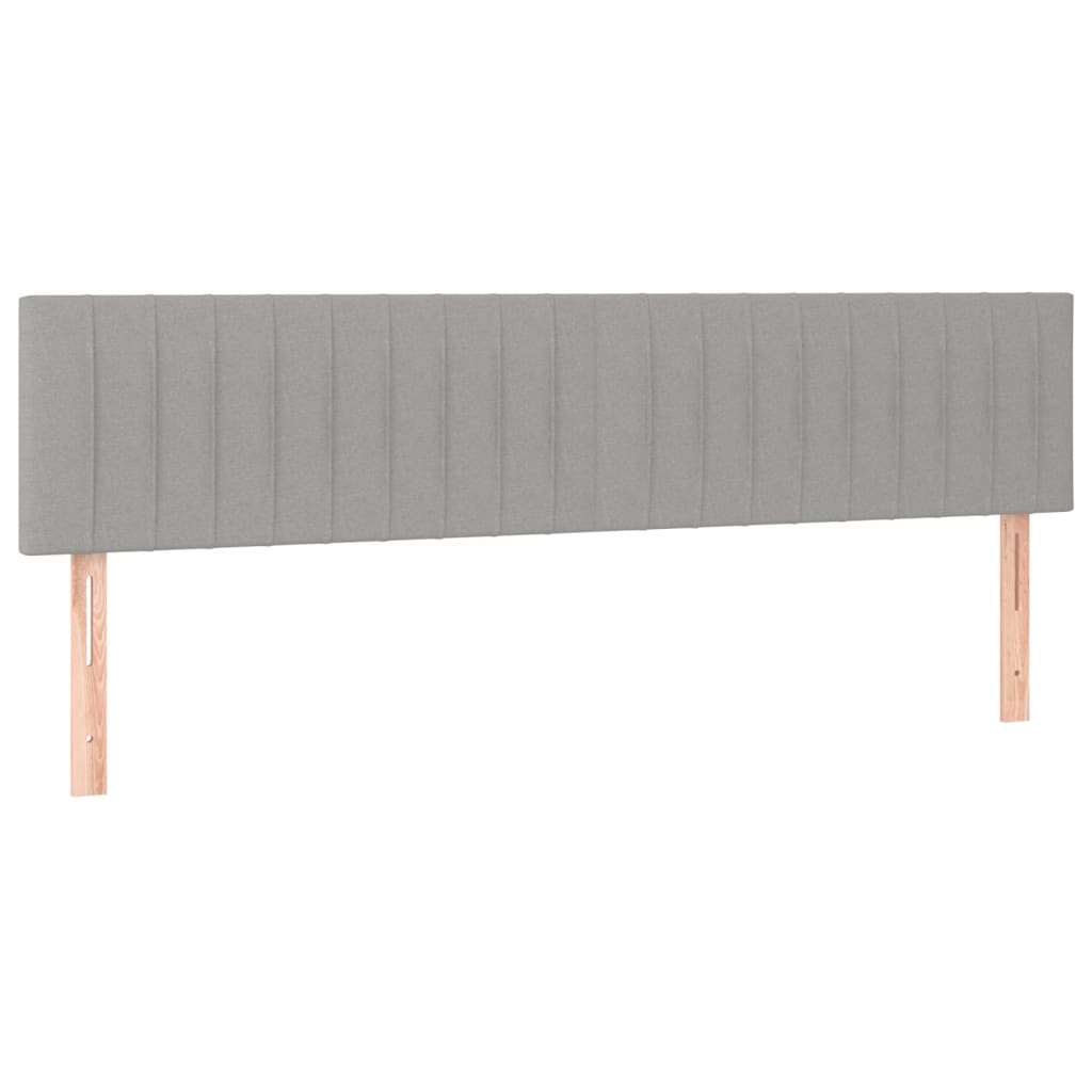 Boxspring met matras stof lichtgrijs 120x190 cm