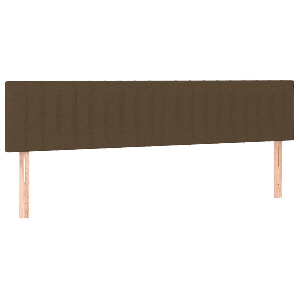 Boxspring met matras stof donkerbruin 120x190 cm