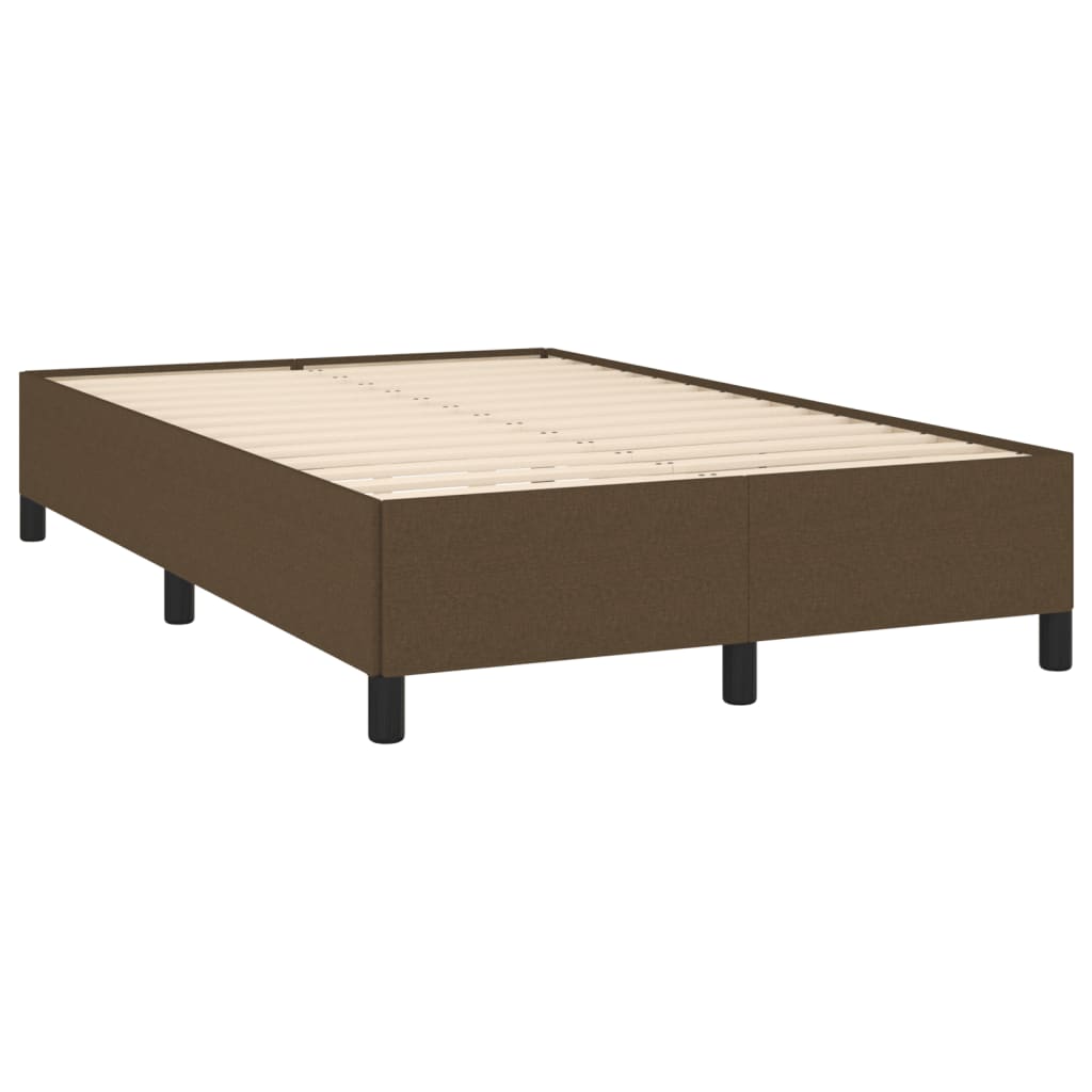 Boxspring met matras stof donkerbruin 120x190 cm
