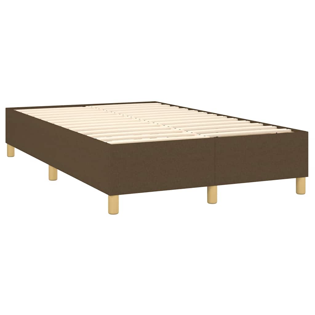 Boxspring met matras stof donkerbruin 120x190 cm