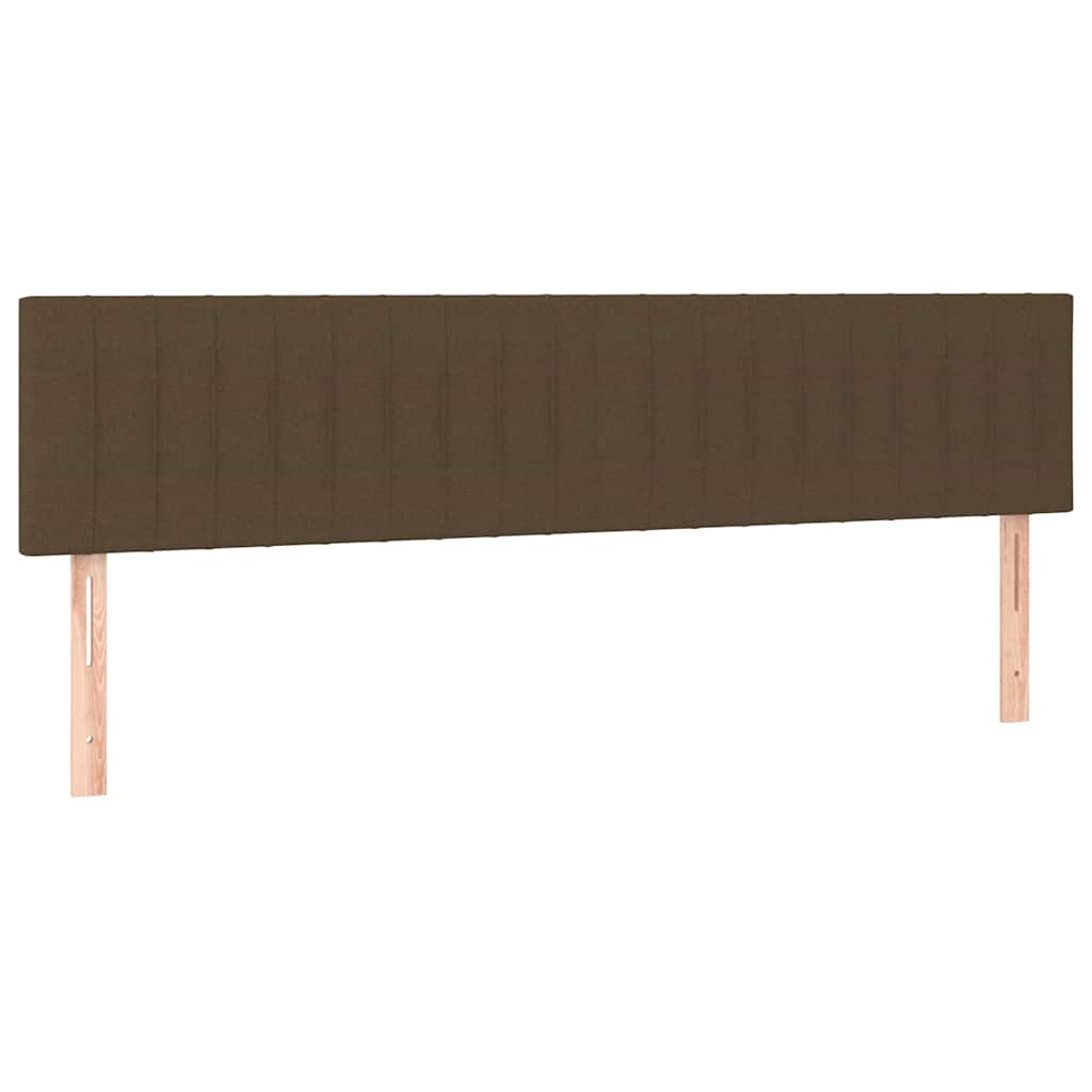 Boxspring met matras stof donkerbruin 120x190 cm