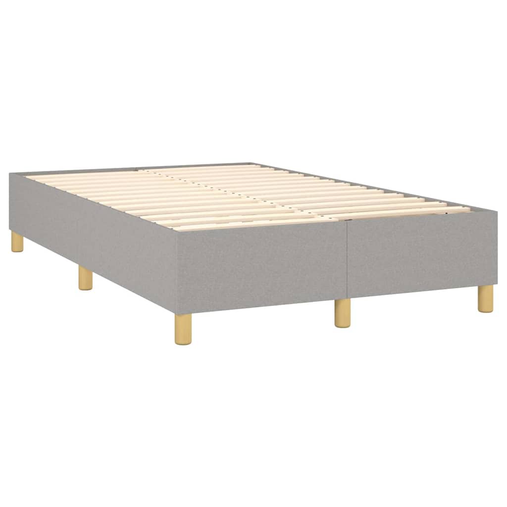 Boxspring met matras stof lichtgrijs 120x190 cm